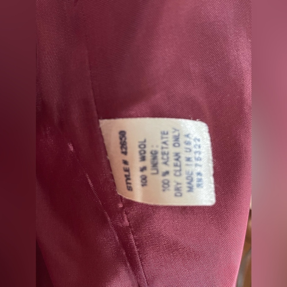 TOCCA 100% Wool Vintage Peacoat Plum Color Size 8 - Picture 12 of 12